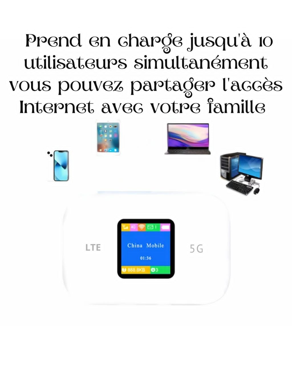 WiFi Mobile 5G  connexion rapide+ livraison gratuite